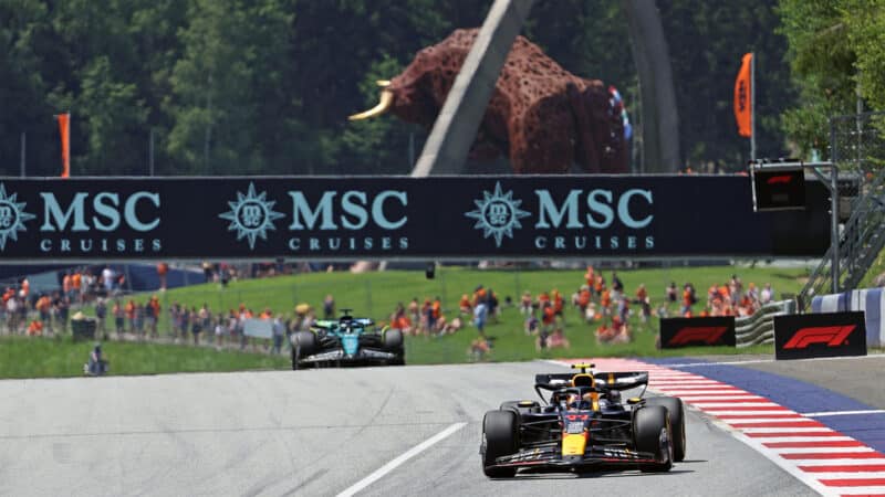 Sergio Perez at the Red Bull Ring in Austria