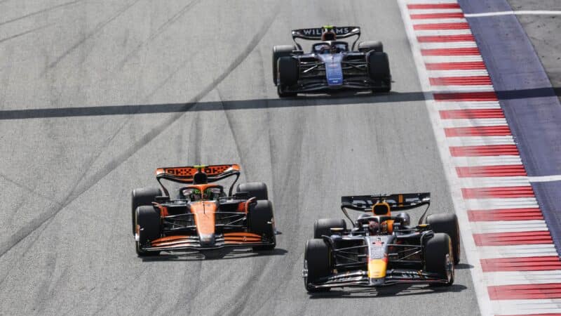 Verstappen and Norris at the Red Bull Ring GP