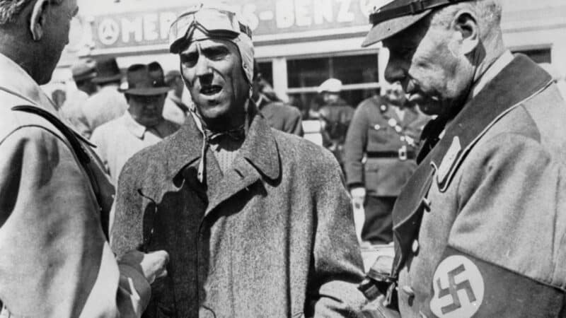 Nuvolari speaks with Nazi generals, no doubt they were less than delighted with the result