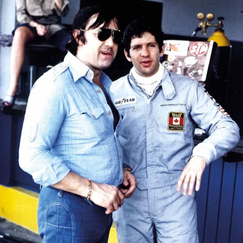 Argentina, January 1977 Walter Wolf with Scheckter