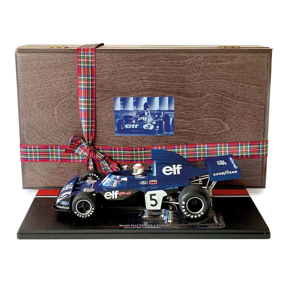 Jackie Stewart Tyrrell signed box set