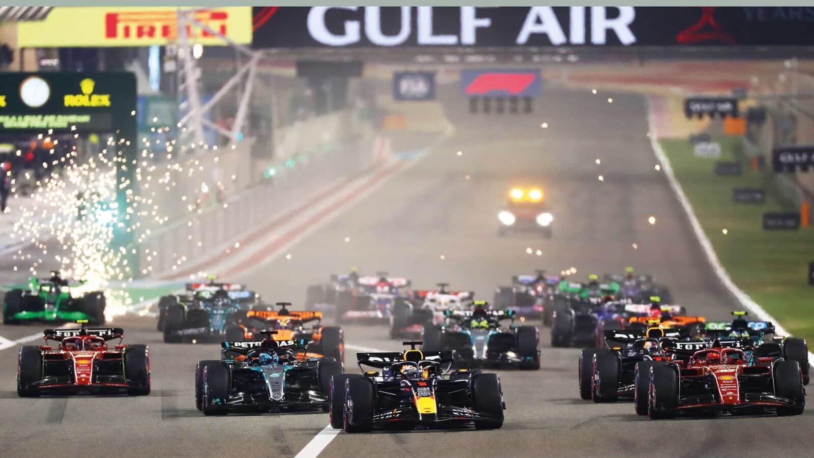 Verstappen leads at Bahrain 2024