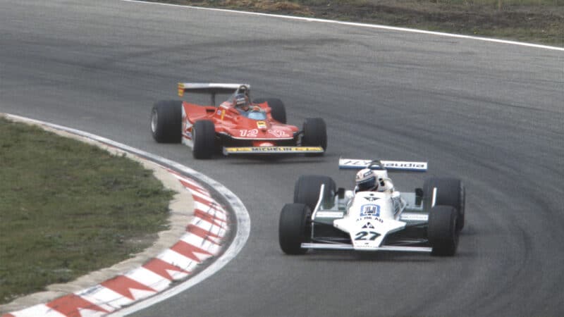 Villeneuve chases Jones Dutch Grand Prix 1979