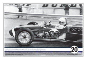 Product image for Stirling Moss signed Lotus 18 at Monaco 'side-off' lithograph