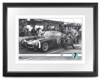 Product image for Ferrari 250GT SWB, signed Stirling Moss 'Goodwood pits' print