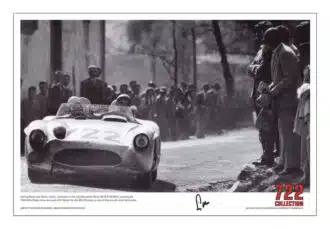 Product image for Stirling Moss signed 722 Mille Miglia 'victory' lithograph