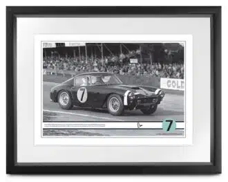 Product image for Ferrari 250GT SWB, signed Stirling Moss 'Goodwood race' print