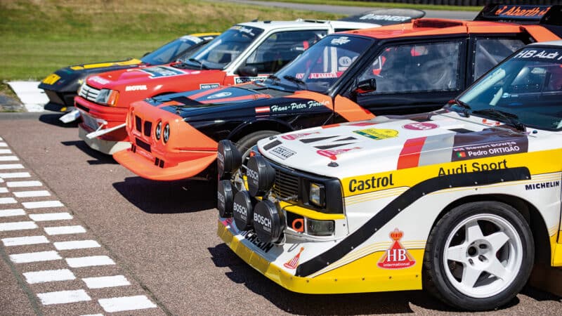 As front row line-ups go, Audi vs Lancia vs Peugeot vs Alpine works for us.