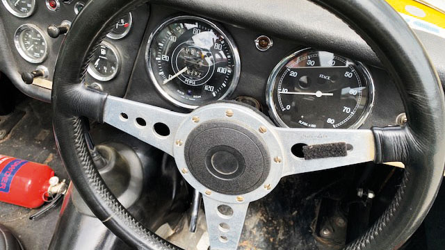 1955 Triumph TR2 steering wheel