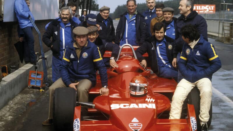 Alfa Romeo returns as a works team in 1979 with the flat-12 177