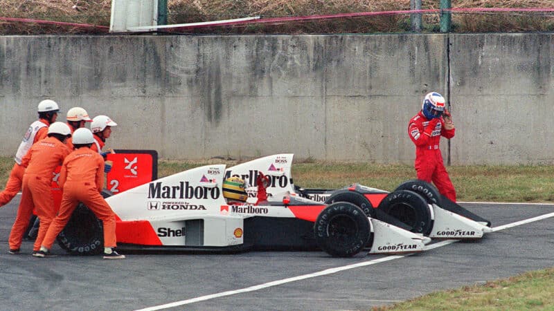 1989 F1 Japanese GP collision between Ayrton Senna and Alain Prost