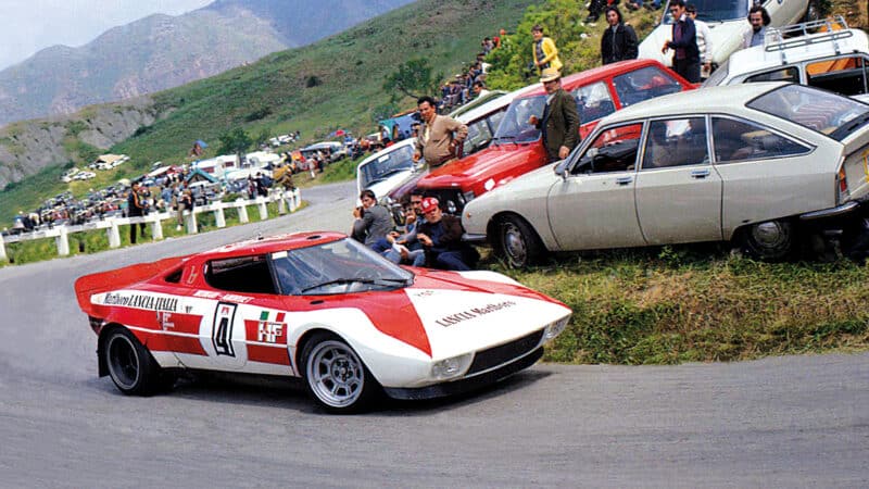 The second-placed Lancia of Sandro Munari/Jean-Claude Andruet