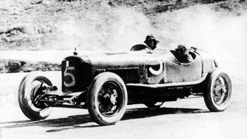 Alfieri Maserati and Guerino Bertocchi in the Type 26’s debut at the 1926 Targa Florio