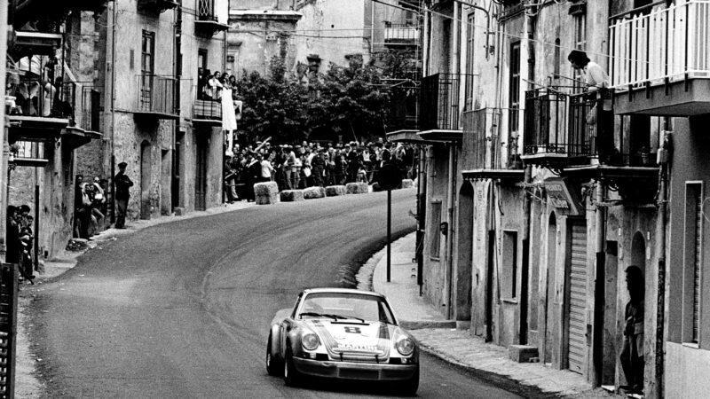 No traffic through town: unlike the daunting unofficial practice days, race cars ran unimpeded through the streets