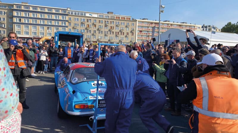 Former Alpine workers had the chance to recreate a rally service area last year. The car was up for auction in September with Historics Auctioneers and an estimate of £160,000 but failed to reach its reserve