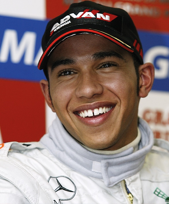 Lewis Hamilton at Formula 3 press conference in 2004