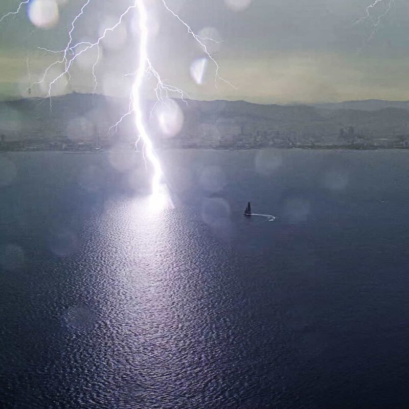 Lightning near miss in the Med in September