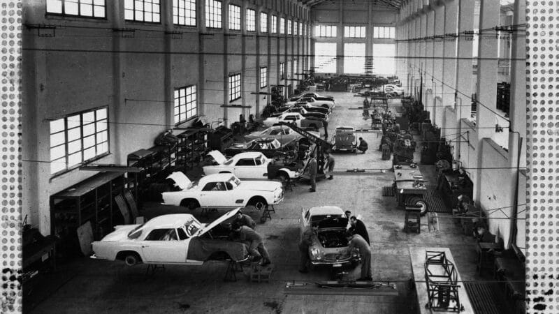 Maserati’s production line, full of 3500 GT models. The marque produced 2226 between 1957-1964