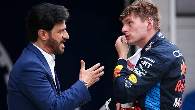 Max Verstappen with FIA president Mohamed Ben Sulayem