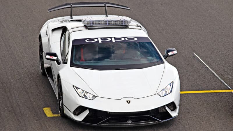 Huracán Performante conquered the Nürburgring, before spawning two race versions. It's used as the Super Trofeo safety car