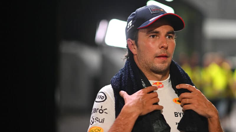 Sergio Perez dopo il Gran Premio di Singapore di Formula 1 2024