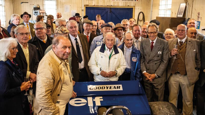 Sir Jackie and Martin Brundle opened the doors of the recently moved Tyrrell Shed