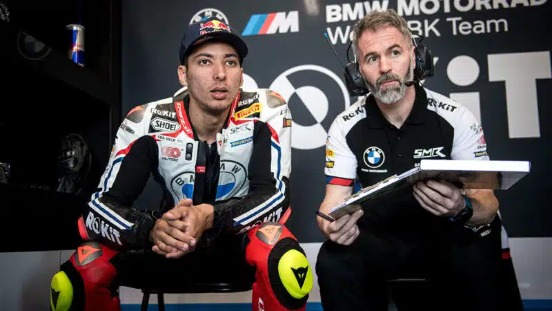 Toprak Razgatlıoğlu with World Superbike crew chief Phil Marron