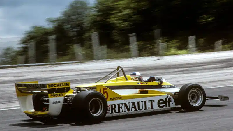 1981 Renault of Alain Prost in F1 French Grand Prix