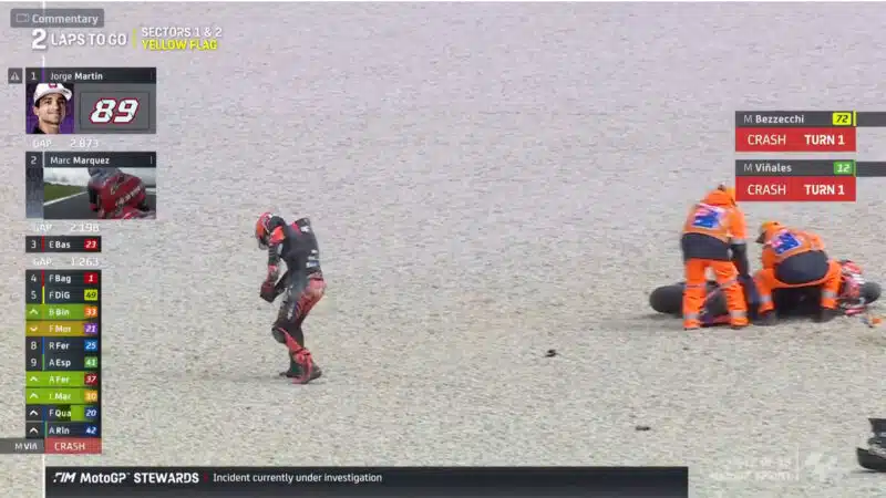 2 Maverick Vinales Marco Bezzecchi MotoGP Australian GP Phillip Island crash 1