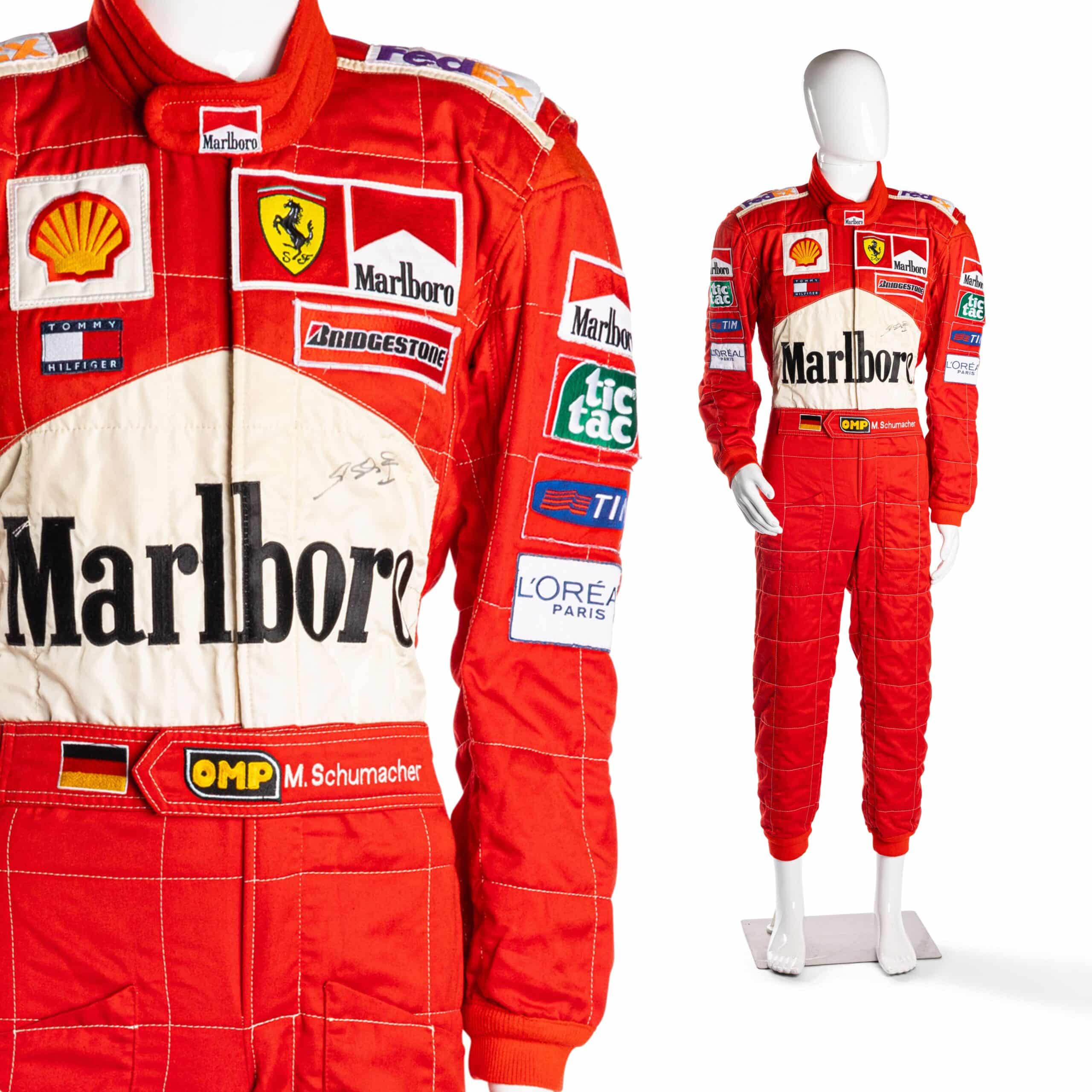 2001-Michael-Schumacher-Scuderia-Ferrari-Formula-1-OMP-Signed-Racing-Suit