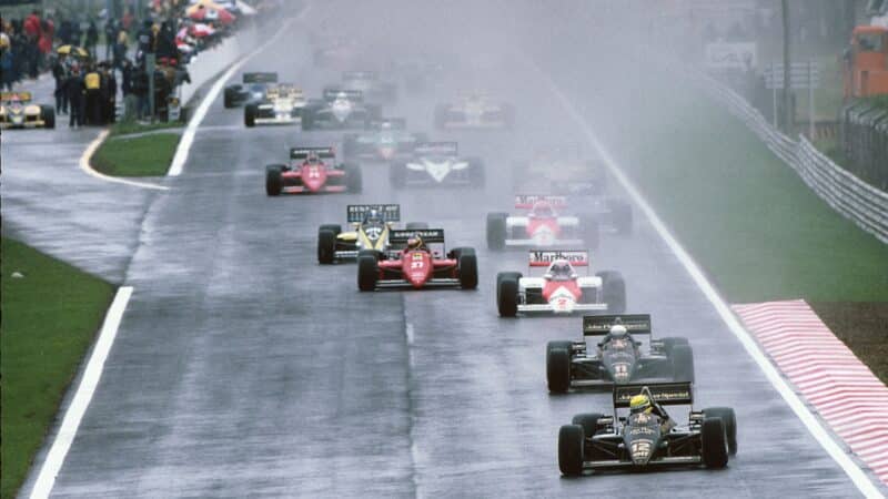 Ayrton Senna lpole at Estoril in 1985