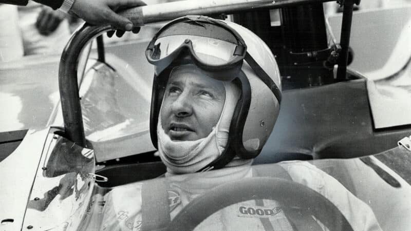 Bruce McLaren behind the wheel