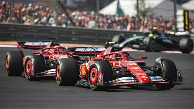 Charles Leclerc follows Carlos Sainz in 2024 US Grand Prix sprint race