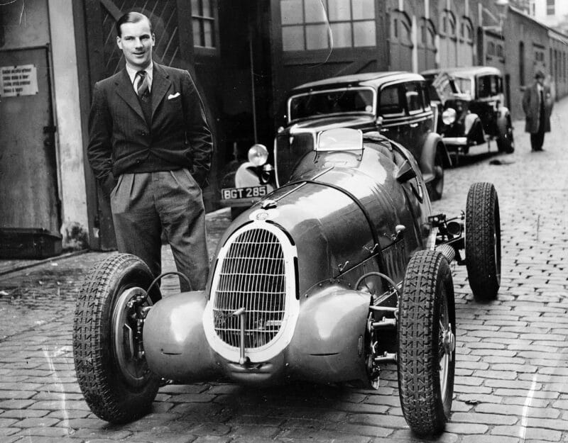 Dick Seaman at Donington with Reusch’s Alfa 308C