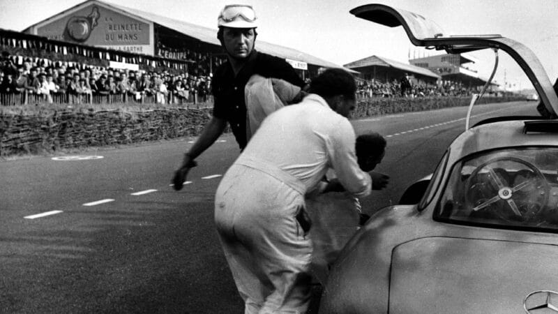 Driver Theo Helfrich at Le Mans 1952