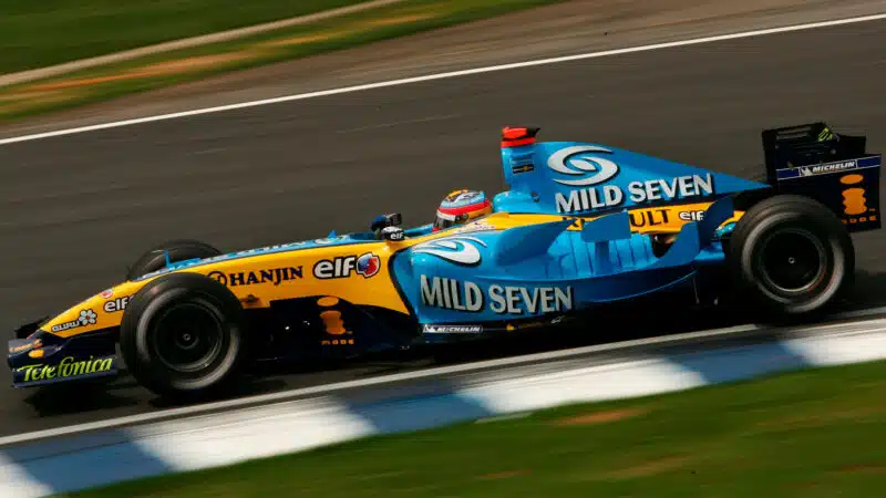 Fernando Alonso 2005 Brazilian GP Renault Interlagos