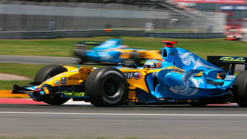 Fernando Alonso in qualifying for Renault at 2006 F1 Canadian Grand Prix