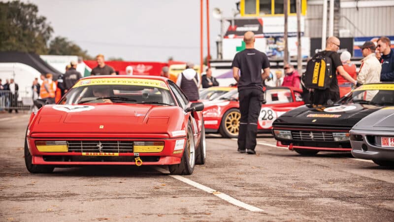 Ferraris. Rolling out is James Cartwright’s 328 GTB