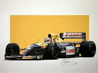 Product image for Nigel Mansell signed Williams FW14B by Oliver Maclean