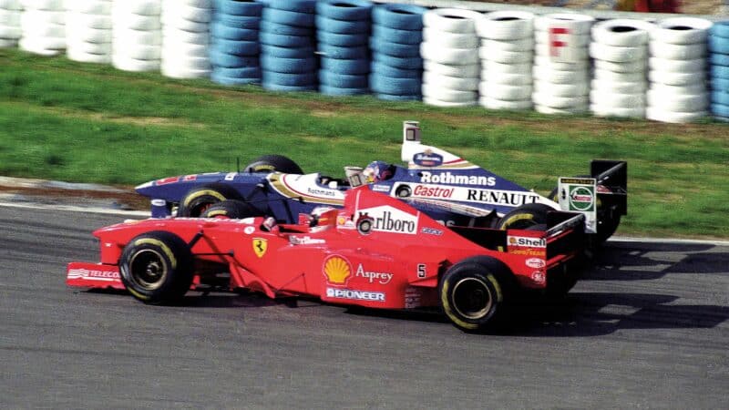 Jerez 1997 with Villeneuve Schumacher