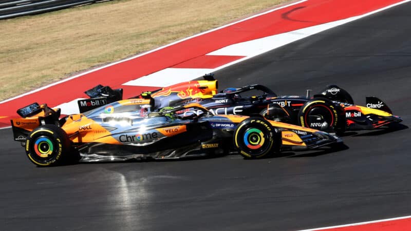 Lando Norris Max Verstappen McLaren Red Bull 2024 US GP Austin