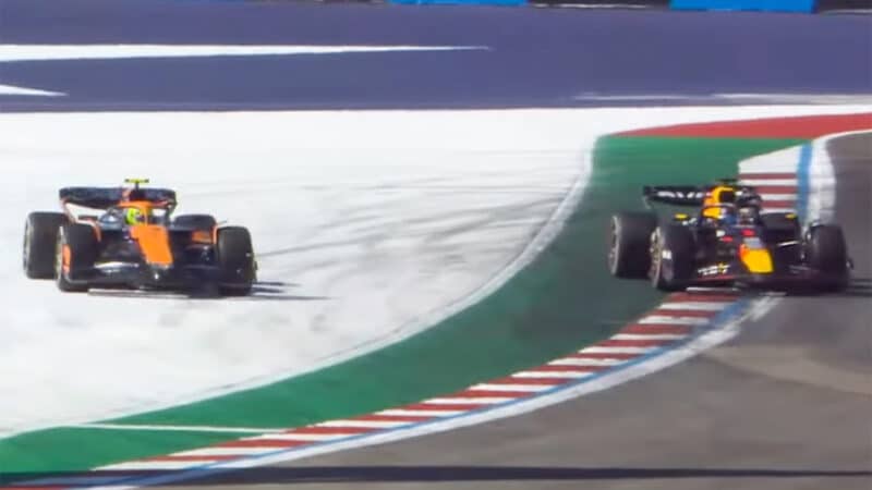 Norris vs Verstappen 2024 United States Grand Prix