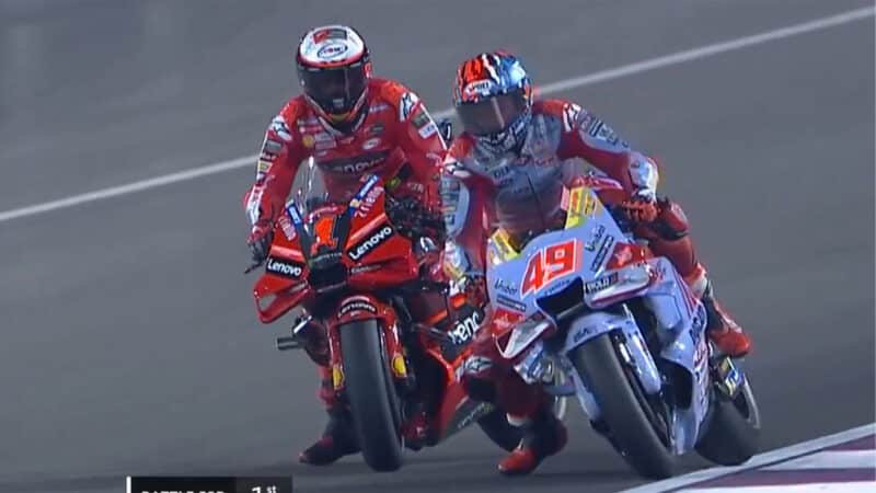 Pecco Bagnaia Fabio Di Giannantonio Ducati Gresini 2023 Qatar GP MotoGP