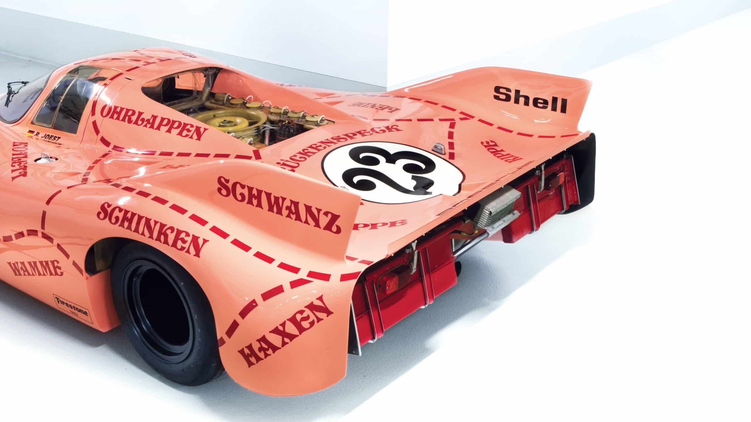 Pink Porsche 917 rear