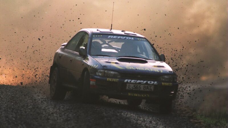 Subaru kicks up mud 1994