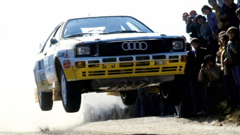 Walter Rohrl, Christian Geistdorfer and Audi Quattro GrB Audi Sport