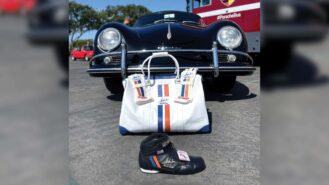 Gulf-liveried Steve McQueen racing boots built for modern competition