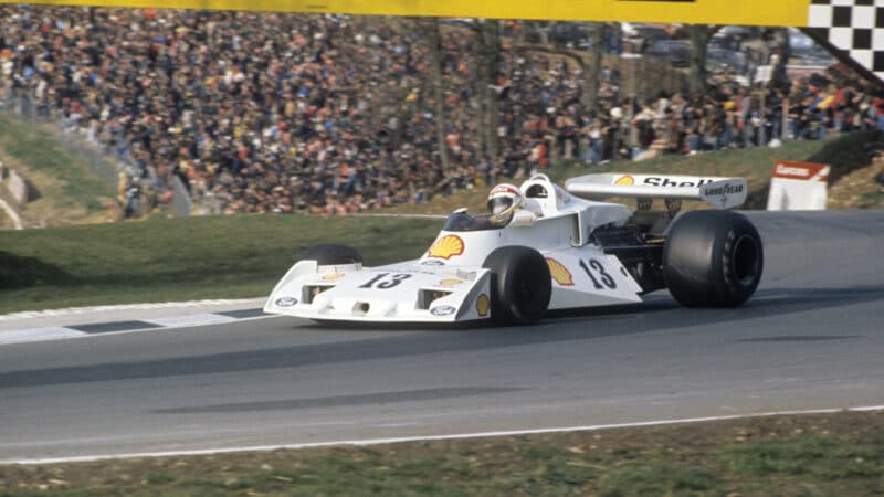 Galica finished 15th in the 1977 Race of Champions in her favoured Surtees TS19.