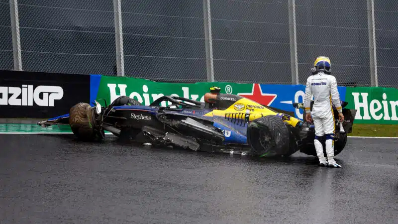 Franco Colapinto crashes at 2024 Sao Paulo grand Prix