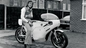 Barry Sheene, a monocoque bike, a Capri and a pair of flares. Are you not entertained?